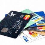 Credit cards close up