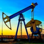 oil drilling at sunset525
