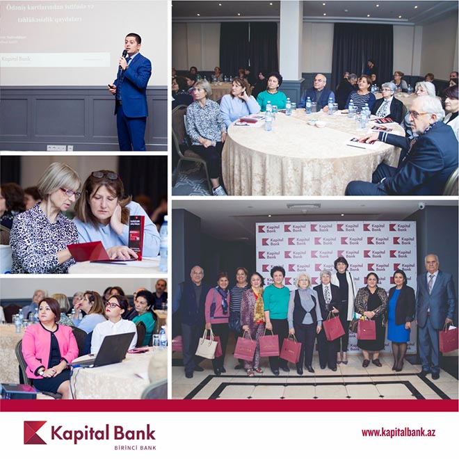 Kapital Bank təqaüdçüləri maarifləndirir 1 Ahillar Gunu