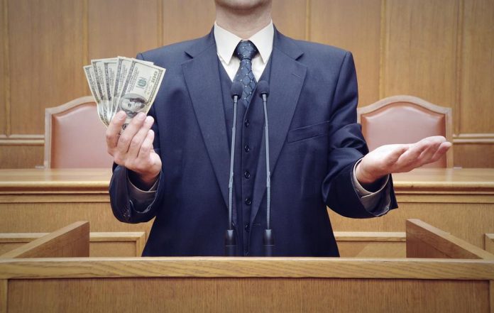 person -money chair