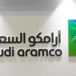 FILE PHOTO: Logo of Saudi Aramco is seen at the 20th Middle East Oil & Gas Show and Conference (MOES 2017) in Manama