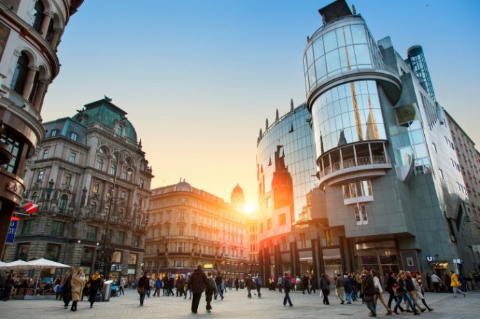 Vienna, The Stephansplatz at Sunset