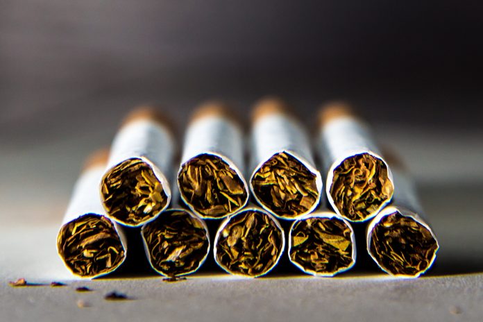 Cigarettes in a row double