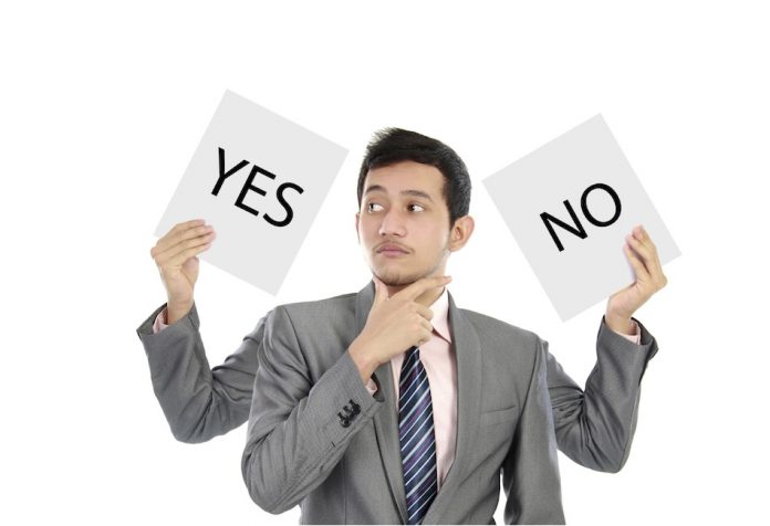 businessman making decision