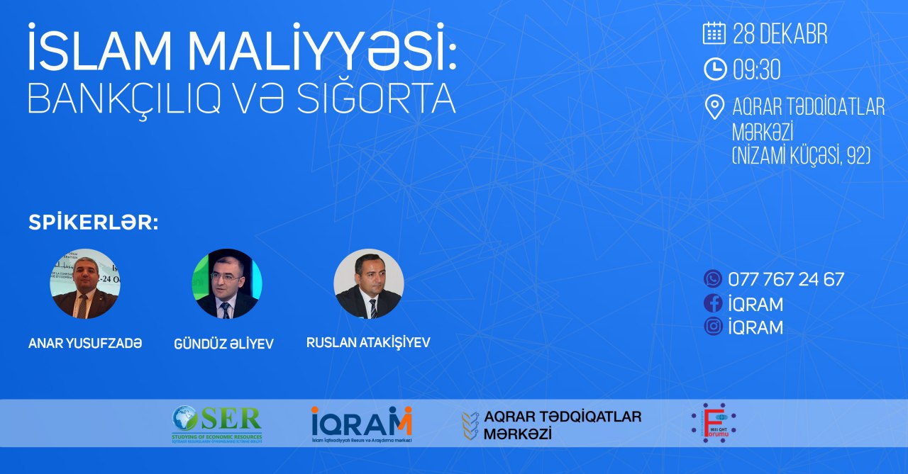 “İslam Maliyyəsi: Bankçılıq və Sığorta” mövzusunda ödənişsiz təlim keçiriləcək 1 28.12.19 poster