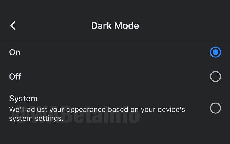 facebook un ios versiyasina dark mode gelir649