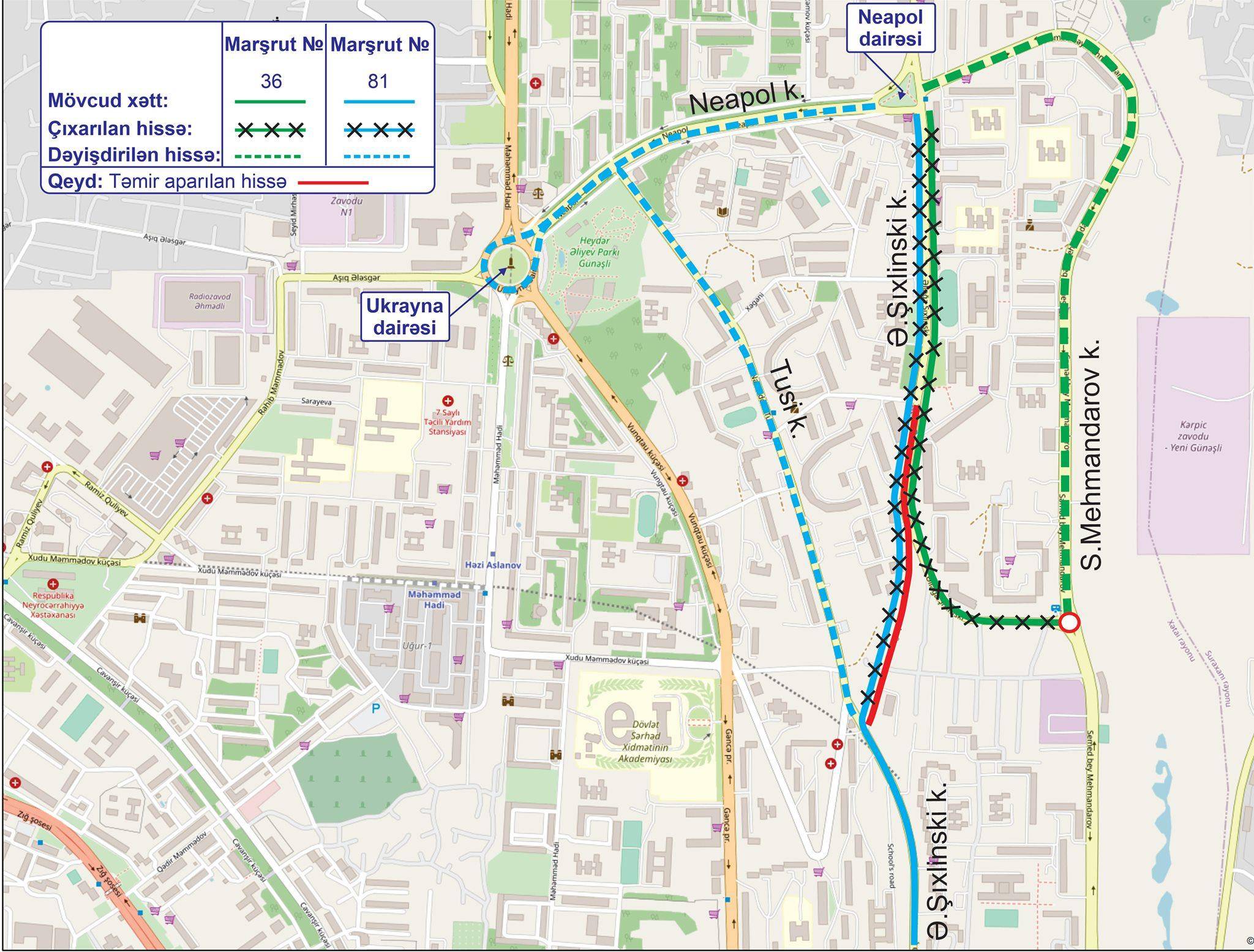 Bu marşrut xətlərinin hərəkət sxemi müvəqqəti dəyişdiriləcək 1 fd5c098f 950a 3986 ae6a f56448d627df