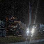 Russian military tanks and armored vehicles advance in Donetsk