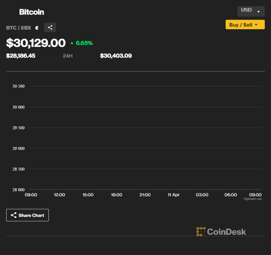 coindesk BTC chart 2023 04 11