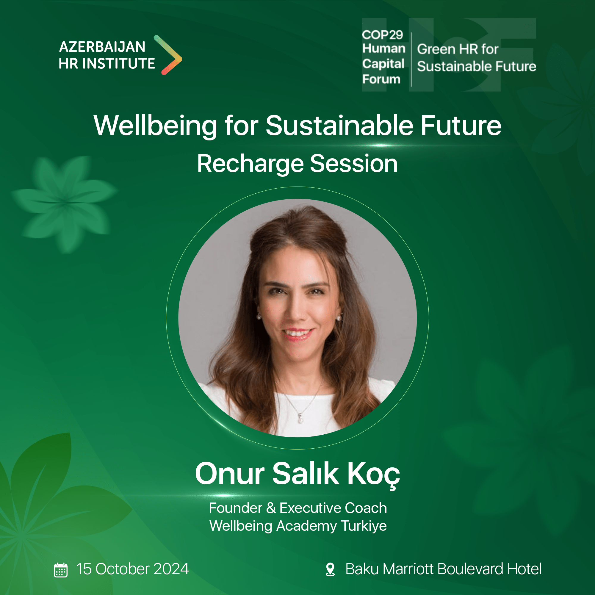 Onur Salik Koc wellbeing post HCF