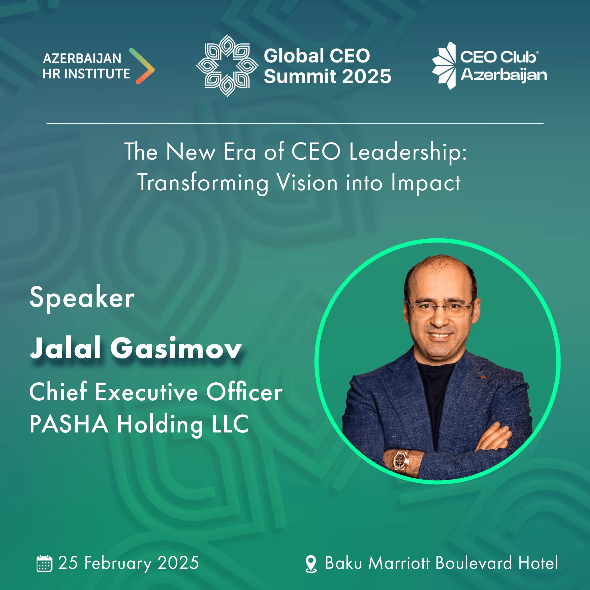 Jalal Gasimov speaker post