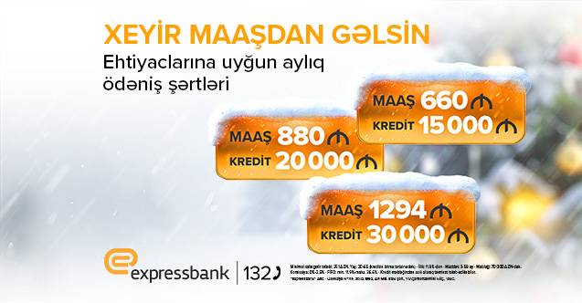 Maaşa uyğun kredit – Expressbankda