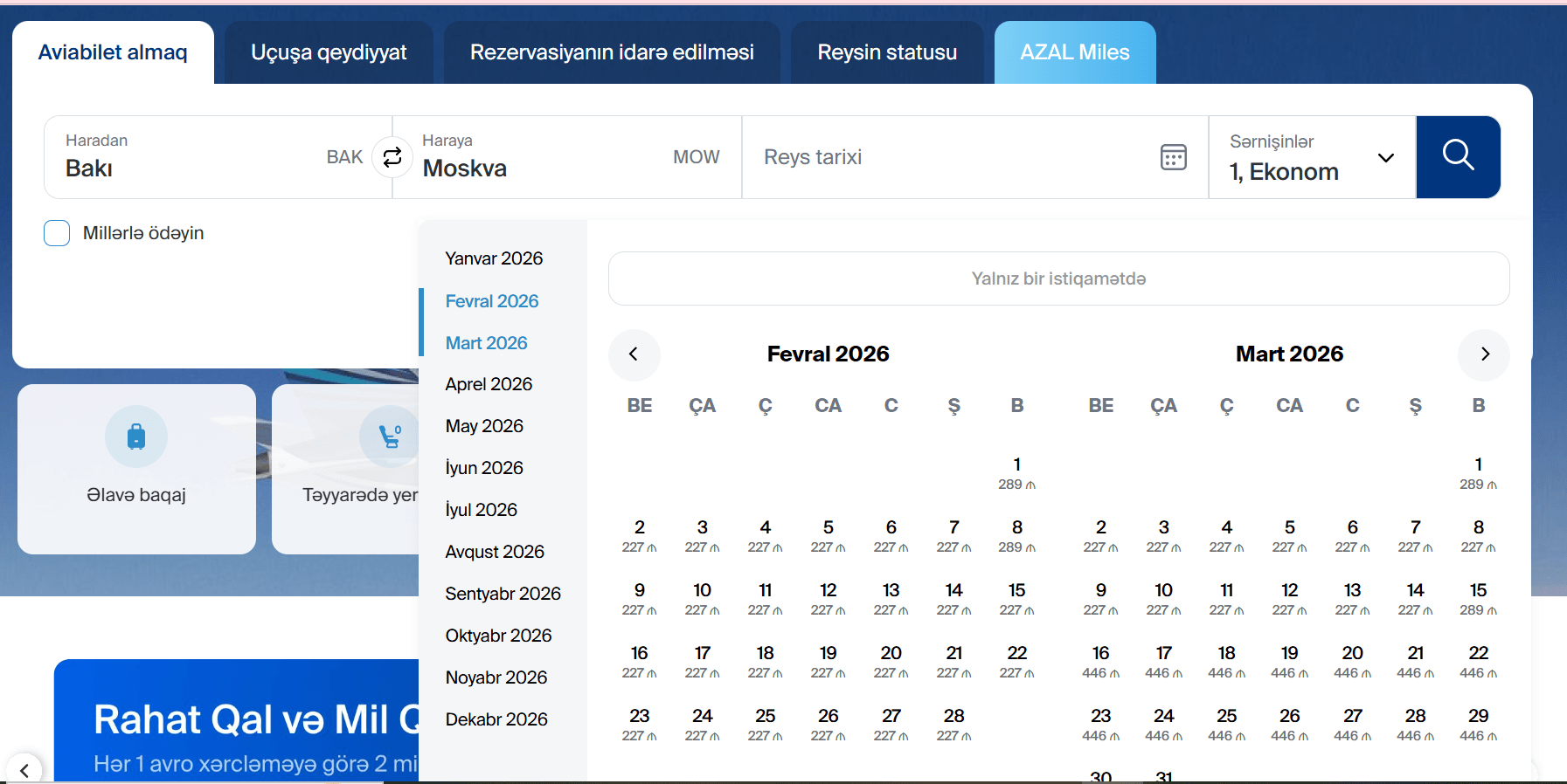 AZAL 50 istiqamət üzrə biletlərə 45 faizədək endirim kampaniyası elan edib 5 1767864978707 250660523