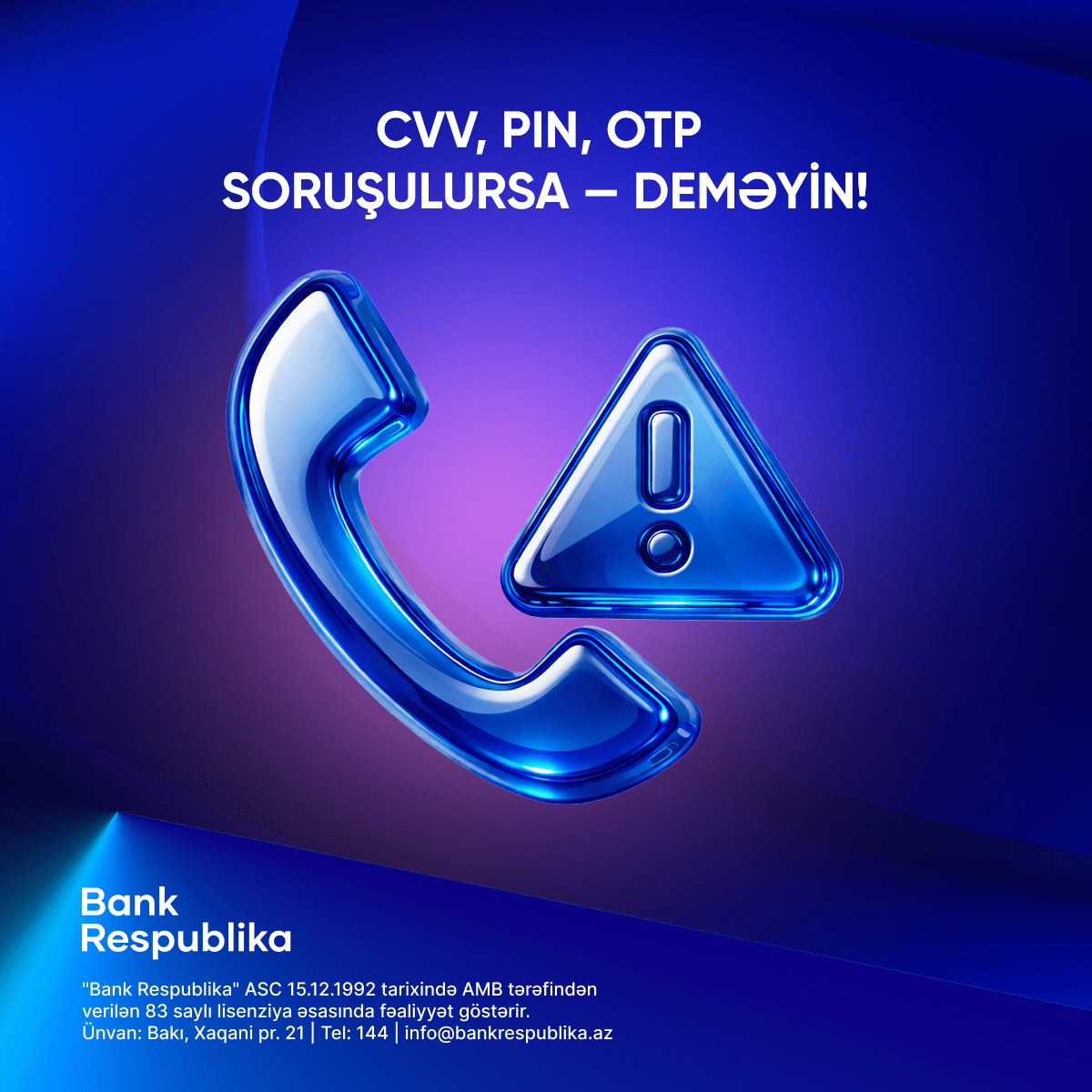 “Bank Respublika”dan Beynəlxalq Təhlükəsiz İnternet Günündə müştərilərə tövsiyələr 10 03 BR Tehlukesizlik