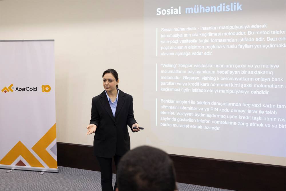 “AzerGold”da kibertəhlükəsizlik üzrə növbəti təlim keçirilib 3 2 42