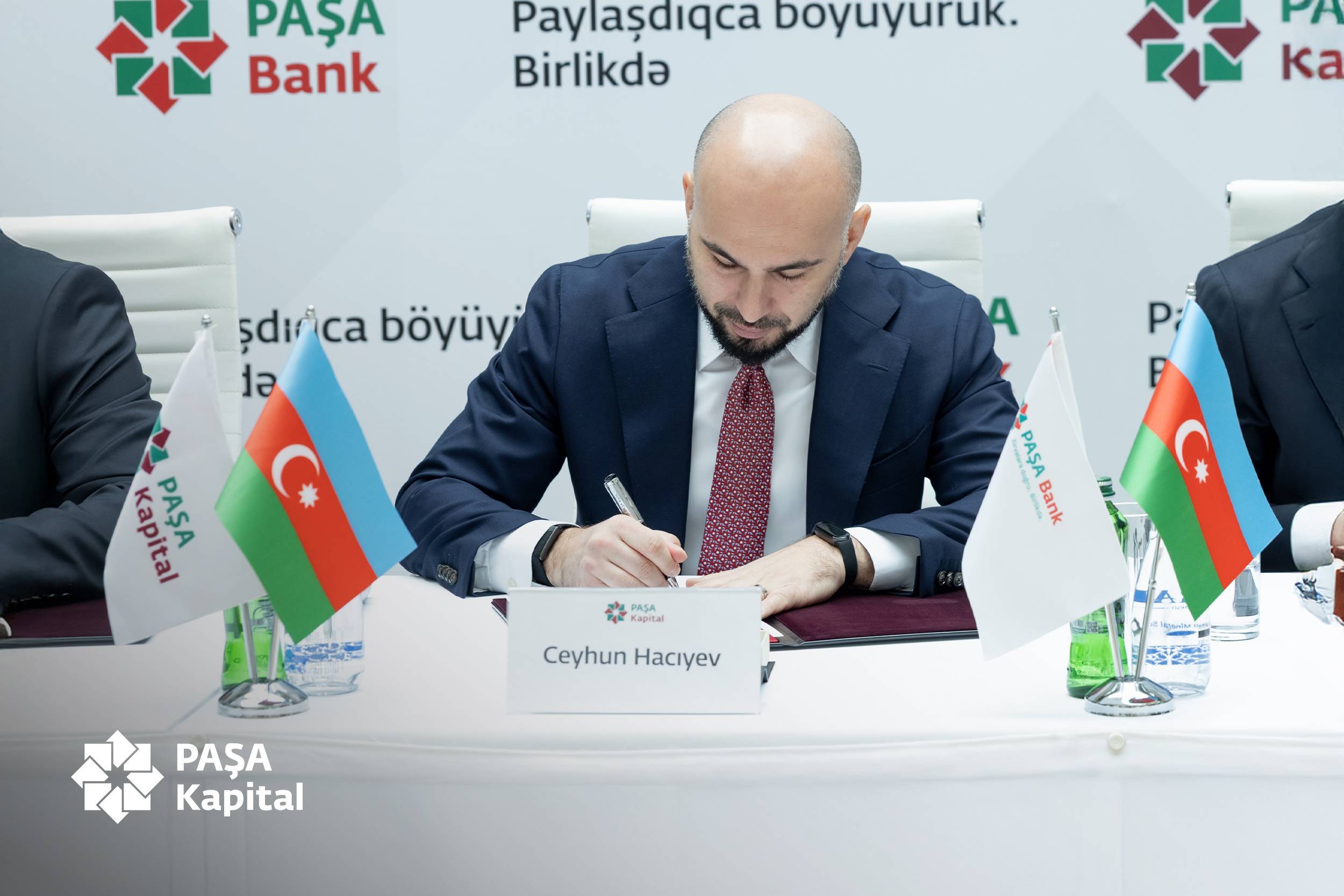 PAŞA Kapital ölkənin ilk korporativ IPO-su çərçivəsində PAŞA Bank, ABB Invest, Unicapital ilə əməkdaşlığa dair saziş imzalayıb 2 DSC 3034
