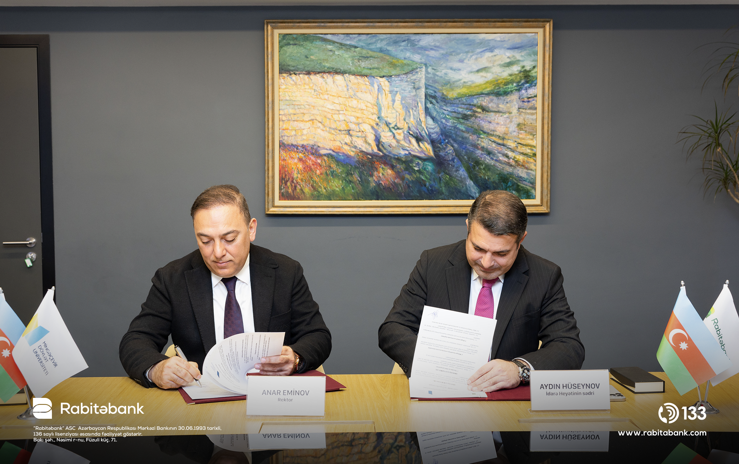 “Rabitəbank” və Mingəçevir Dövlət Universiteti arasında əməkdaşlıq memorandumu imzalanıb 3 4