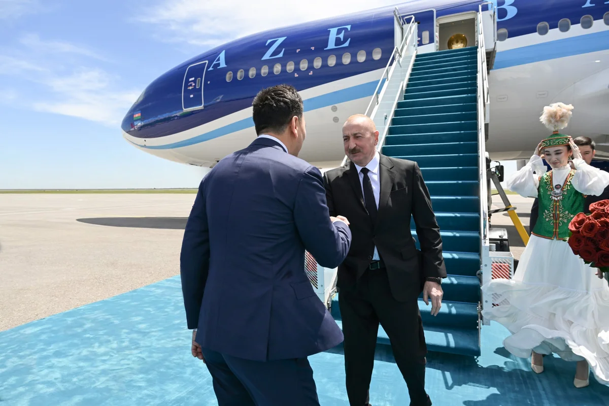 Prezident İlham Əliyev Qazaxıstana işgüzar səfərə gəlib 1
