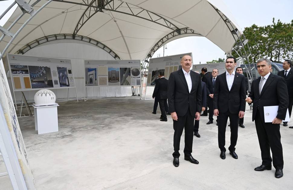Azərbaycan və Türkmənistan prezidentləri Şuşa məscidində tikinti işlərinin gedişi ilə tanış olublar 1 6a3a51e693d906a3a51e693d9117822069506a3a51e693d8d6a3a51e693d8e