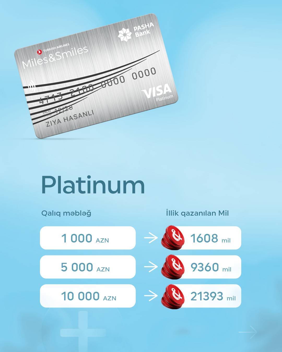 Xərcləmədən də mil qazanmaq mümkündür: “Miles&Smiles PAŞA Bank” kartlarında yeni funksionallıq 1 overnight mile new functionality miles smiles pasha bank cards jun 2026 02 visa platinum 1