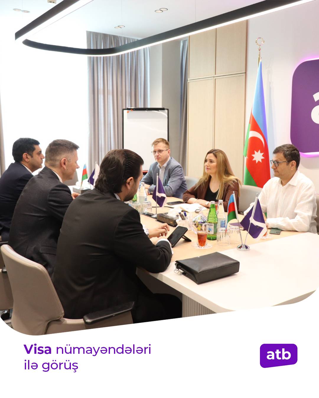 ATB-nin rəhbərliyi Visa beynəlxalq ödəniş sisteminin nümayəndə heyəti ilə işgüzar görüş keçirib 2 photo frame3 visa atb