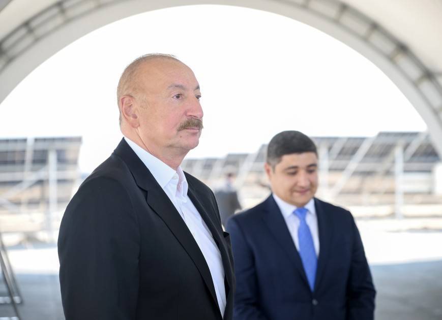 Prezident Naxçıvanda “Şəms 1” və “Qərbi Üfüq” Günəş Elektrik stansiyalarında görülən işlərlə tanış olub 2 6a7b44c8a8f836a7b44c8a8f8417864634326a7b44c8a8f816a7b44c8a8f82