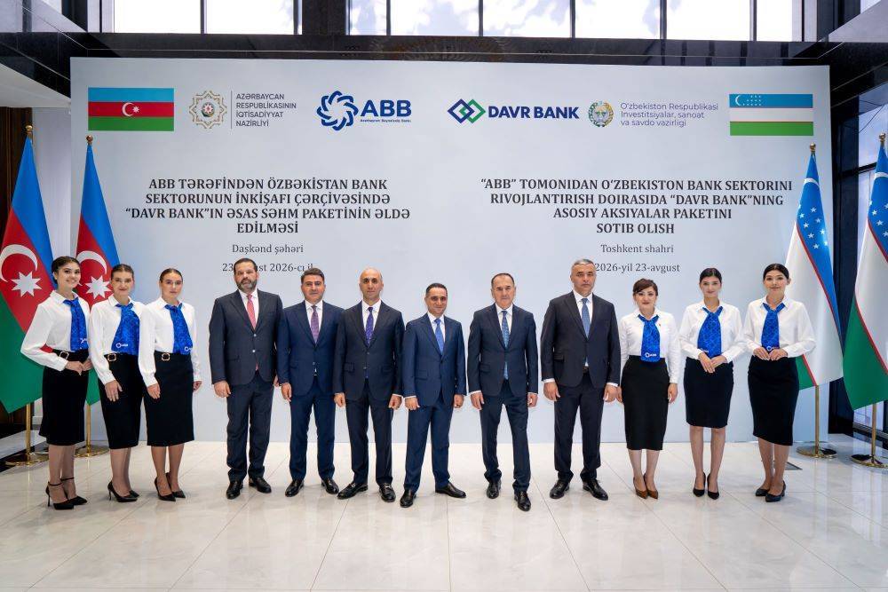Azərbaycan və Özbəkistan prezidentlərinin iştirakı ilə “ABB Davr” Bank layihəsinin açılışı oldu! 2 Səkil4 1