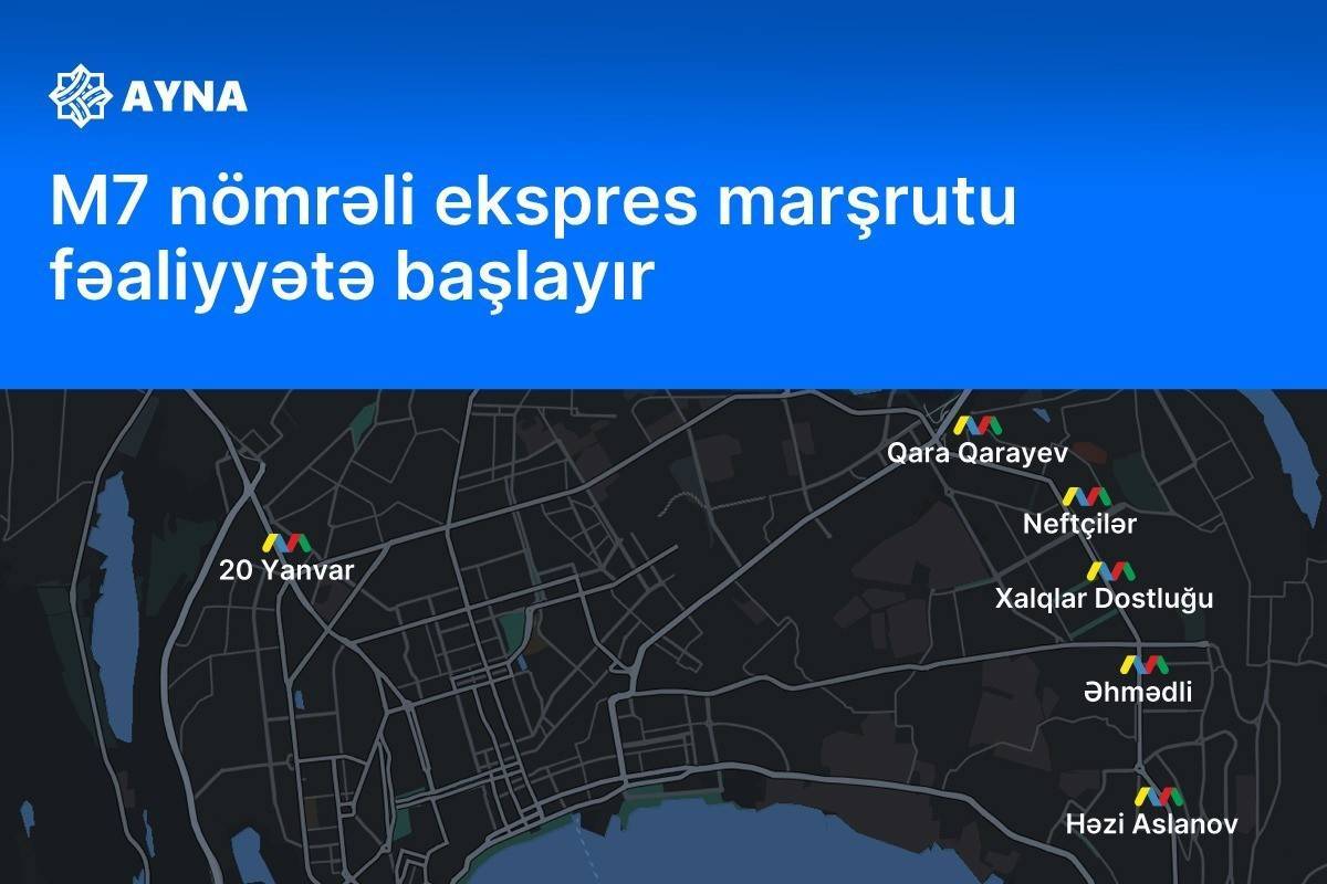 “20 Yanvar”dan “Həzi Aslanov”a yeni ekspres marşrut fəaliyyətə başlayır 1 6a9ab82d7e3a46a9ab82d7e3a517885245896a9ab82d7e3a26a9ab82d7e3a3