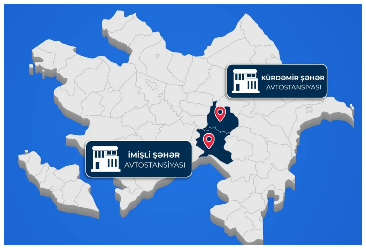 Bu rayonlarda yeni avtovağzal xidməti təşkil ediləcək 1