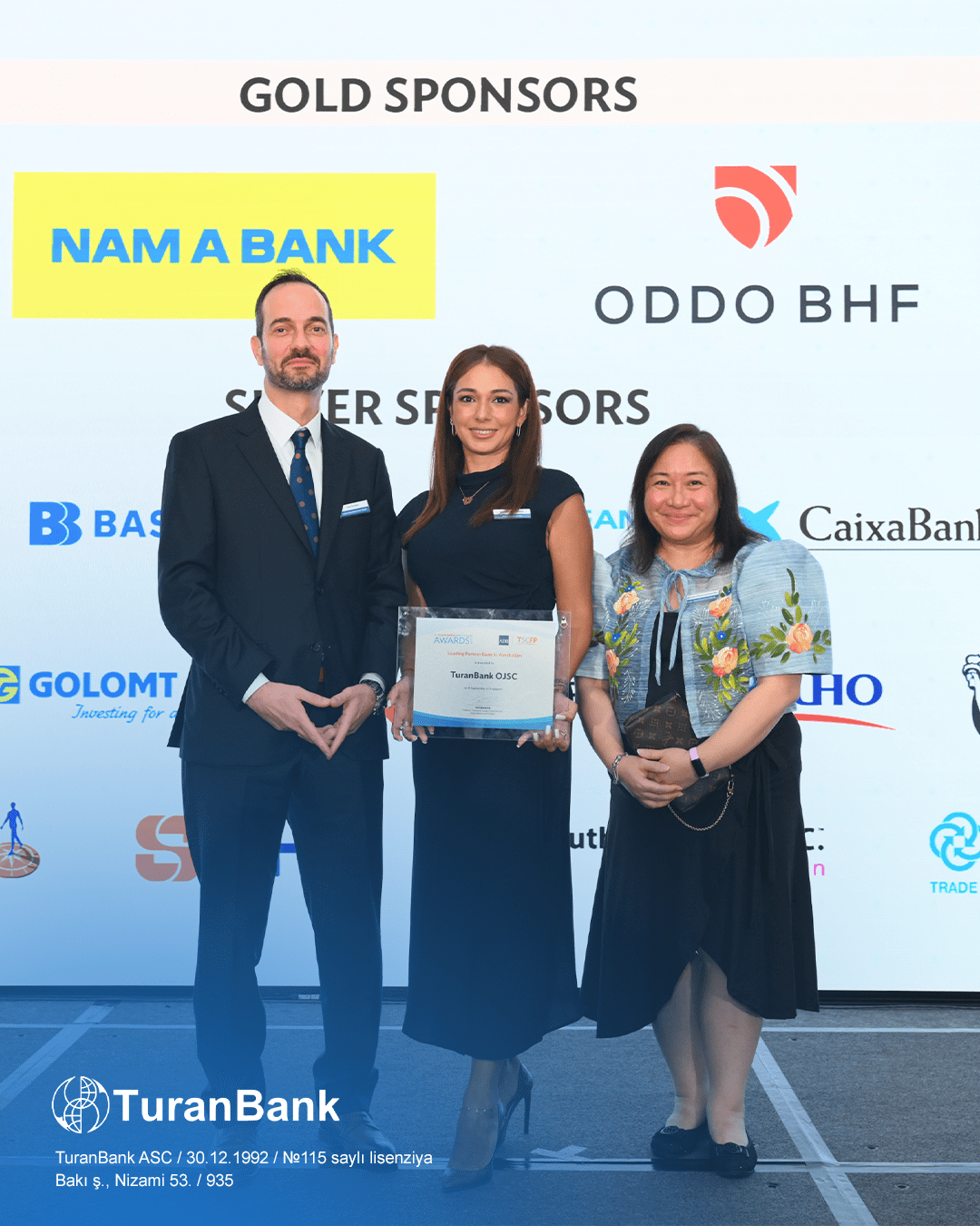TuranBank “Azərbaycanda aparıcı tərəfdaş bank” nominasiyası üzrə beynəlxalq mükafata layiq görülüb 2 t2